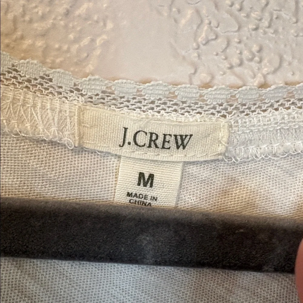 J. Crew cream knit top M